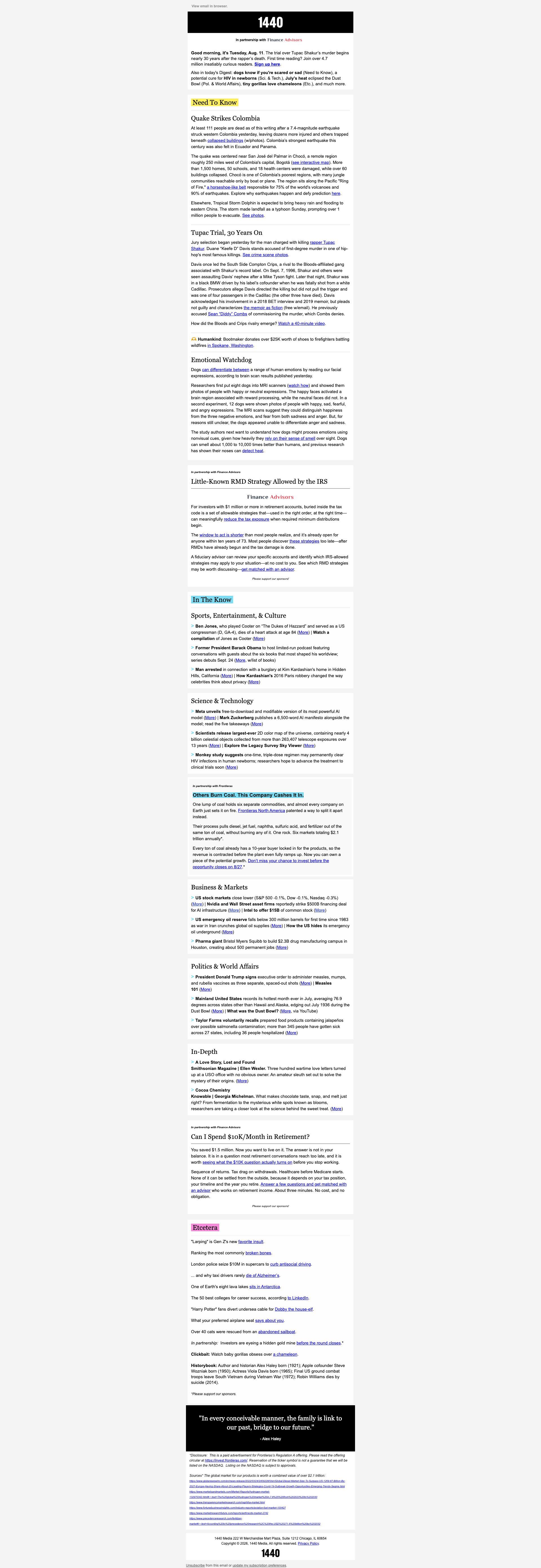 Full page example screenshot