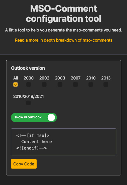 the MSO-Comment creator